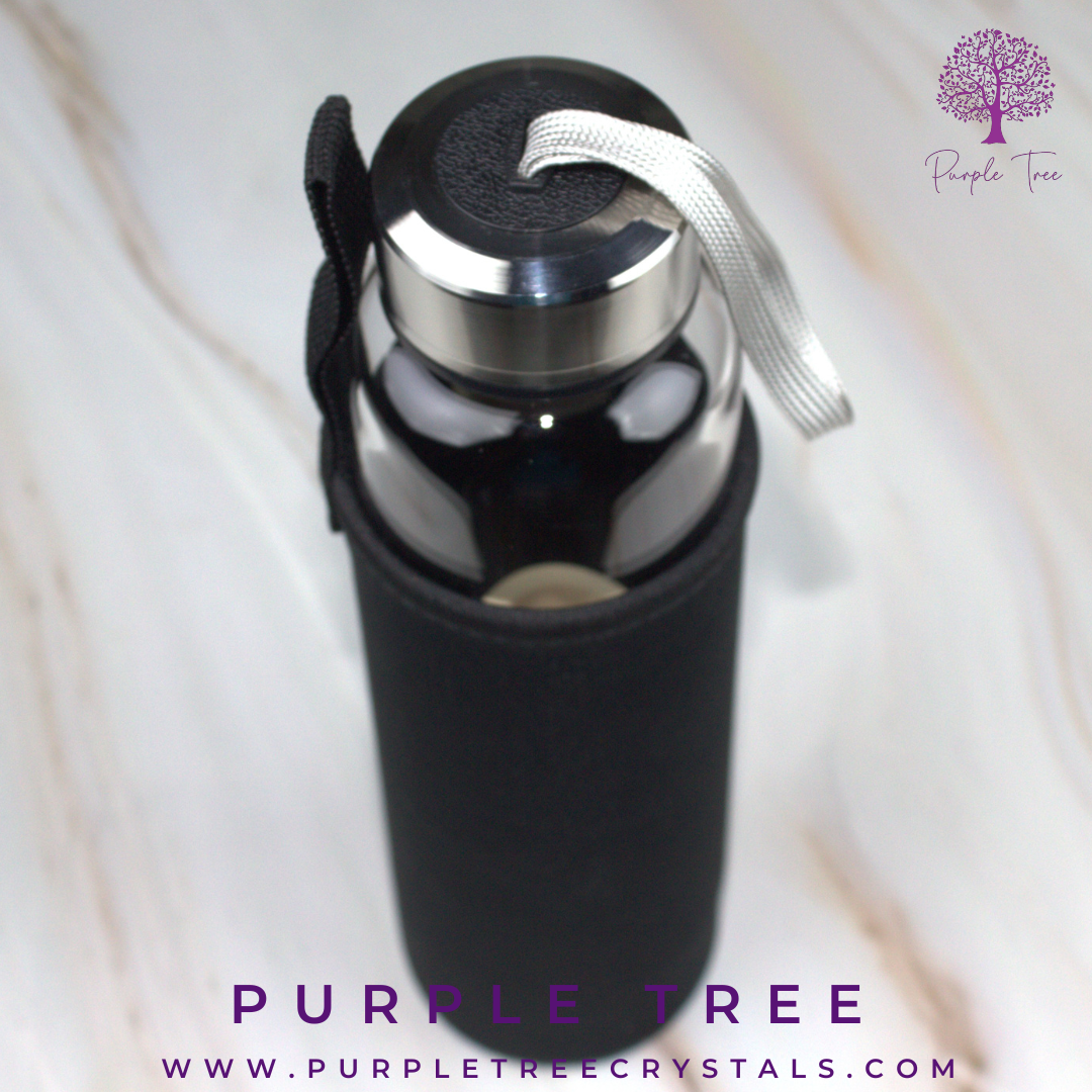 Rose Quartz Crystal Water Bottle