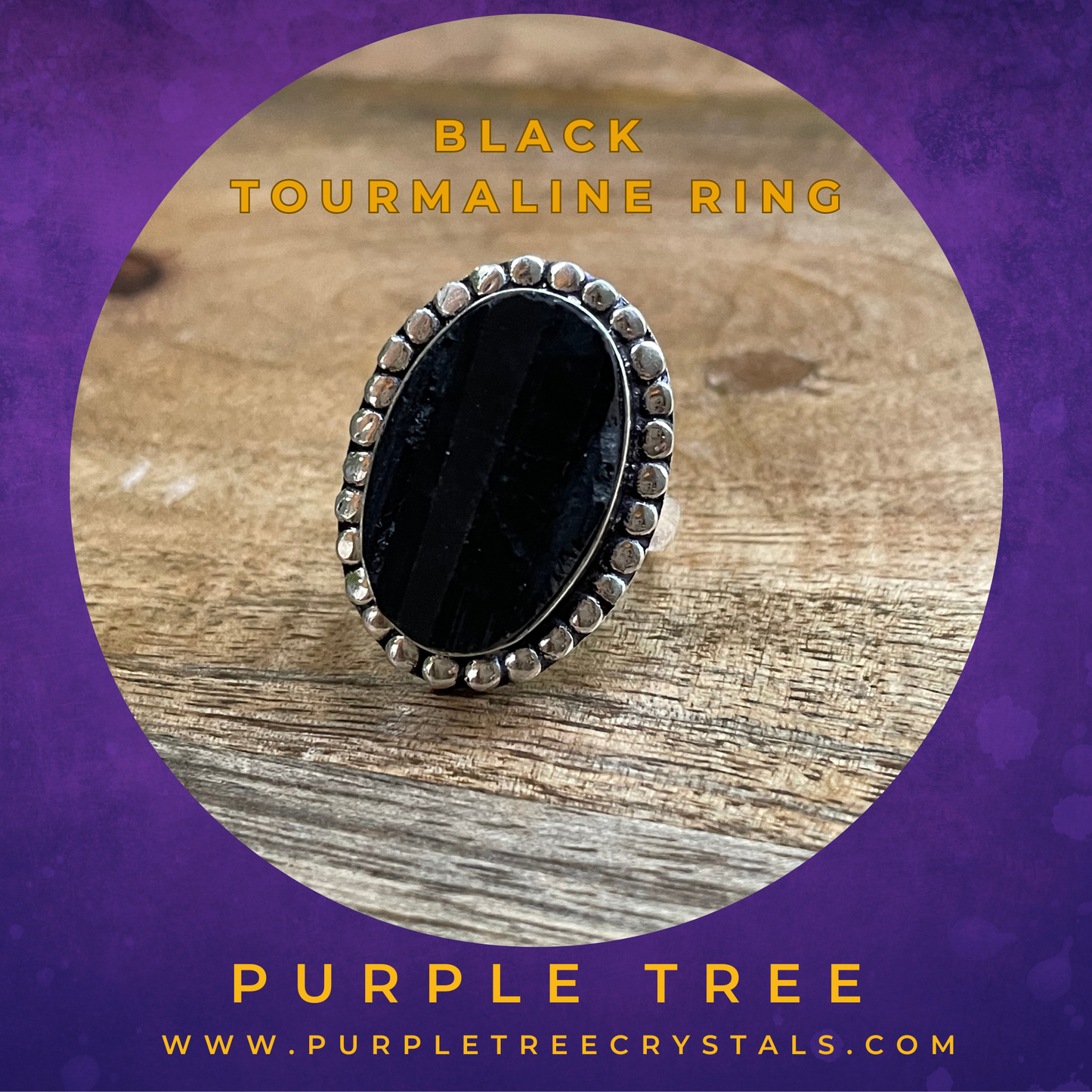 Black Tourmaline Ring