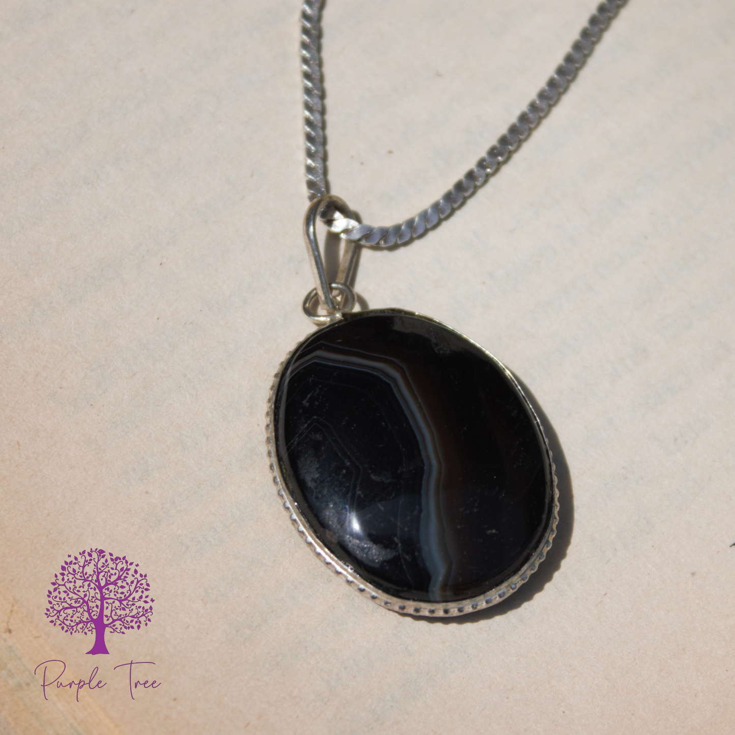 Black Sulemani Silver Pendant