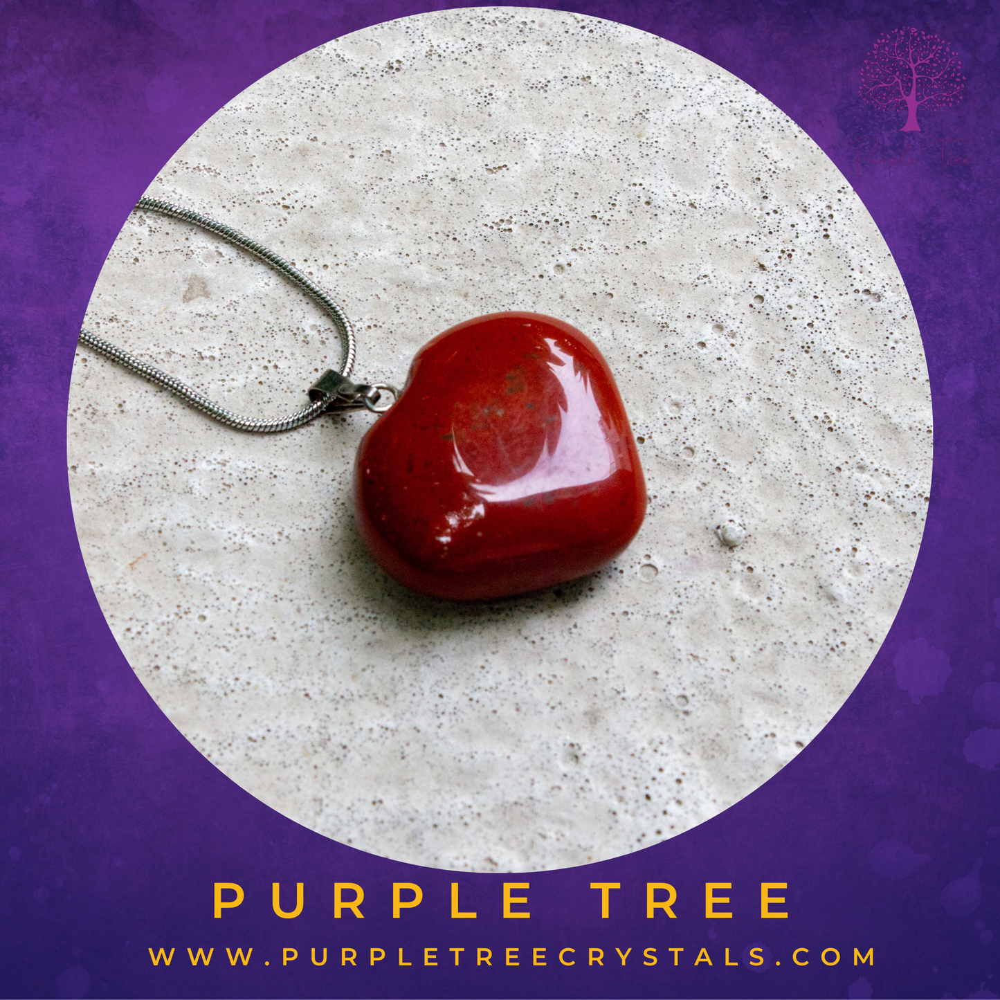 Red Jasper Heart Shaped Pendant