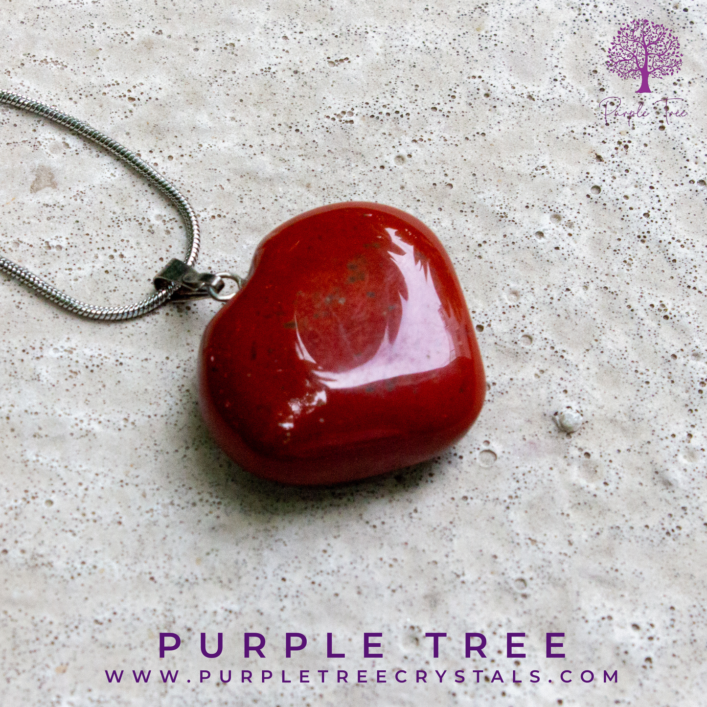 Red Jasper Heart Shaped Pendant