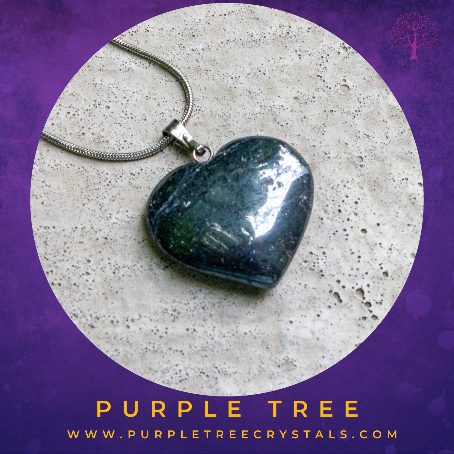 Hematite Heart Shaped Pendant