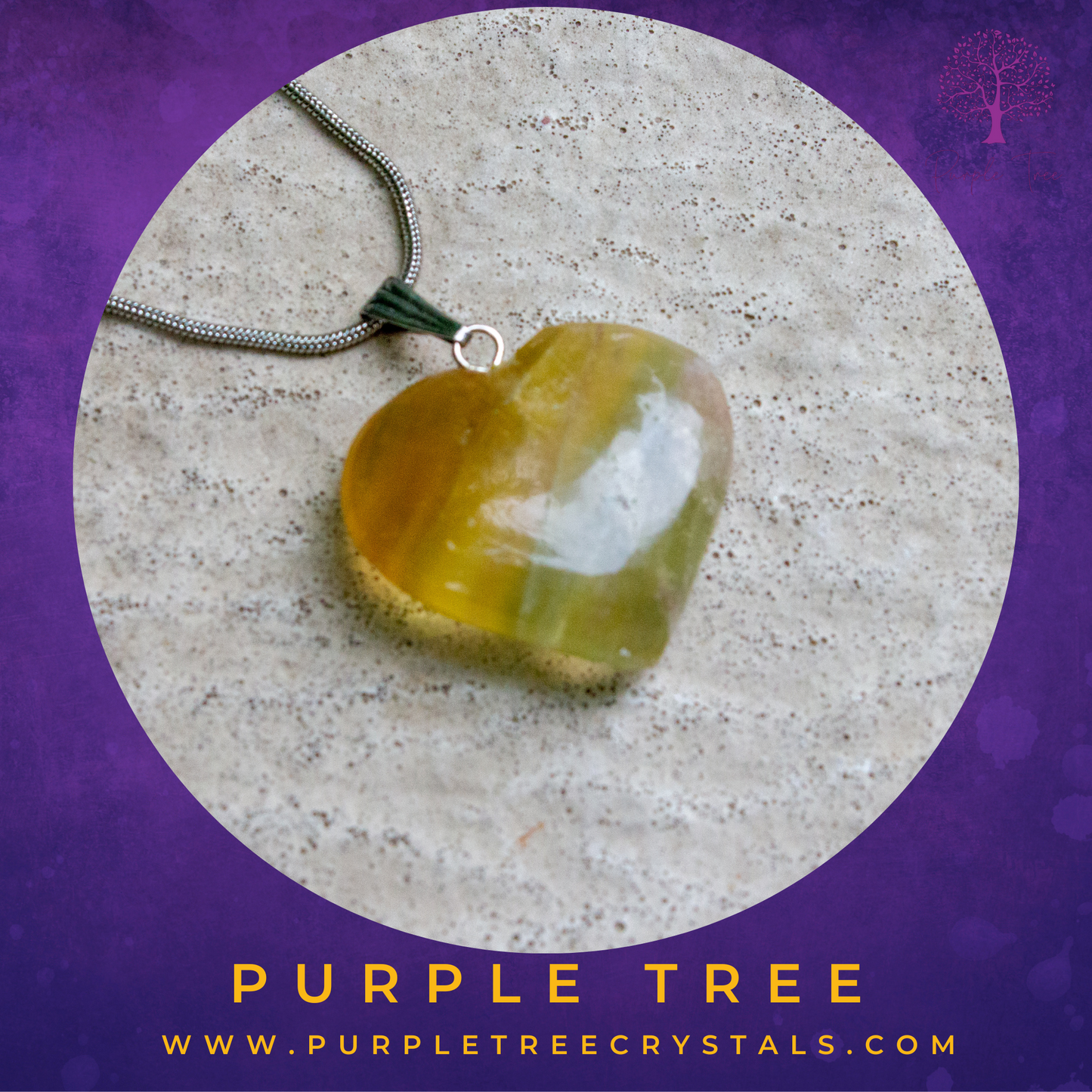 Multi-fluorite Heart Shaped Pendant
