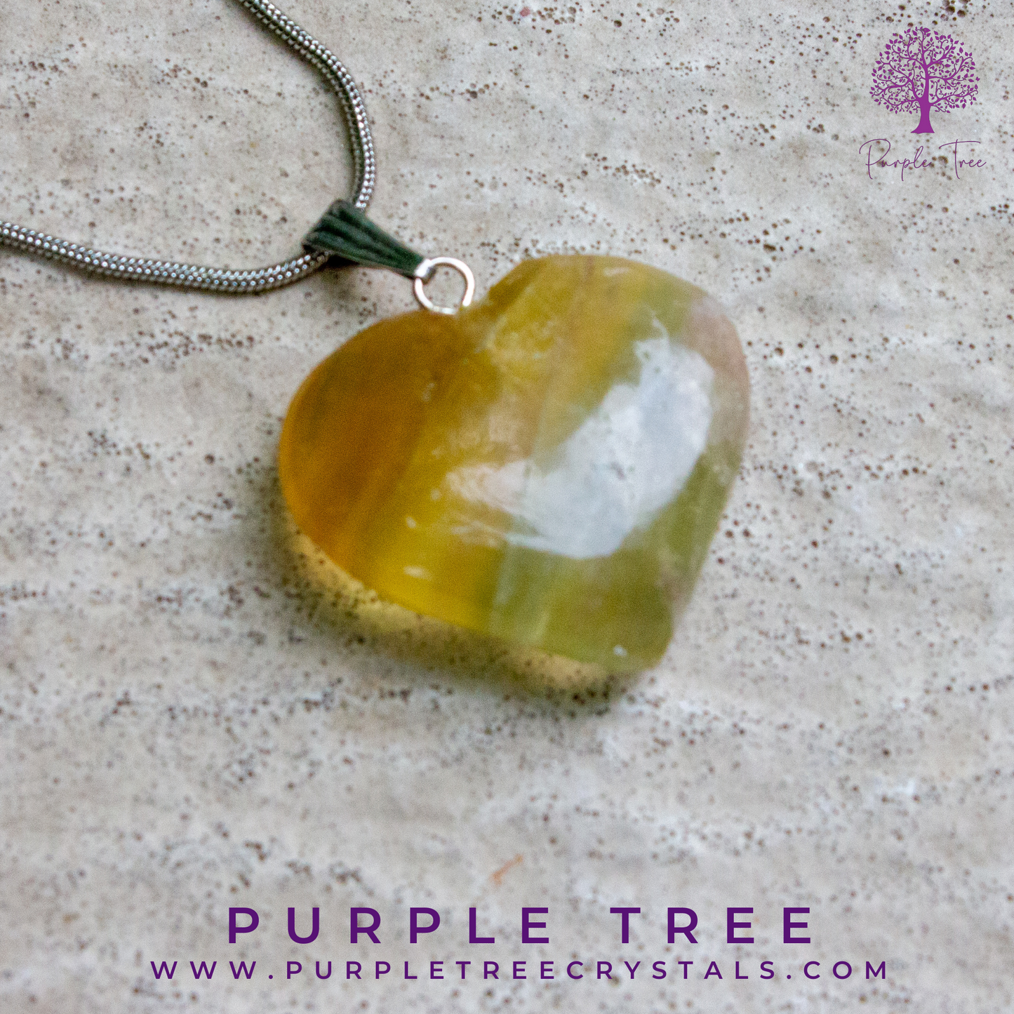 Multi-fluorite Heart Shaped Pendant