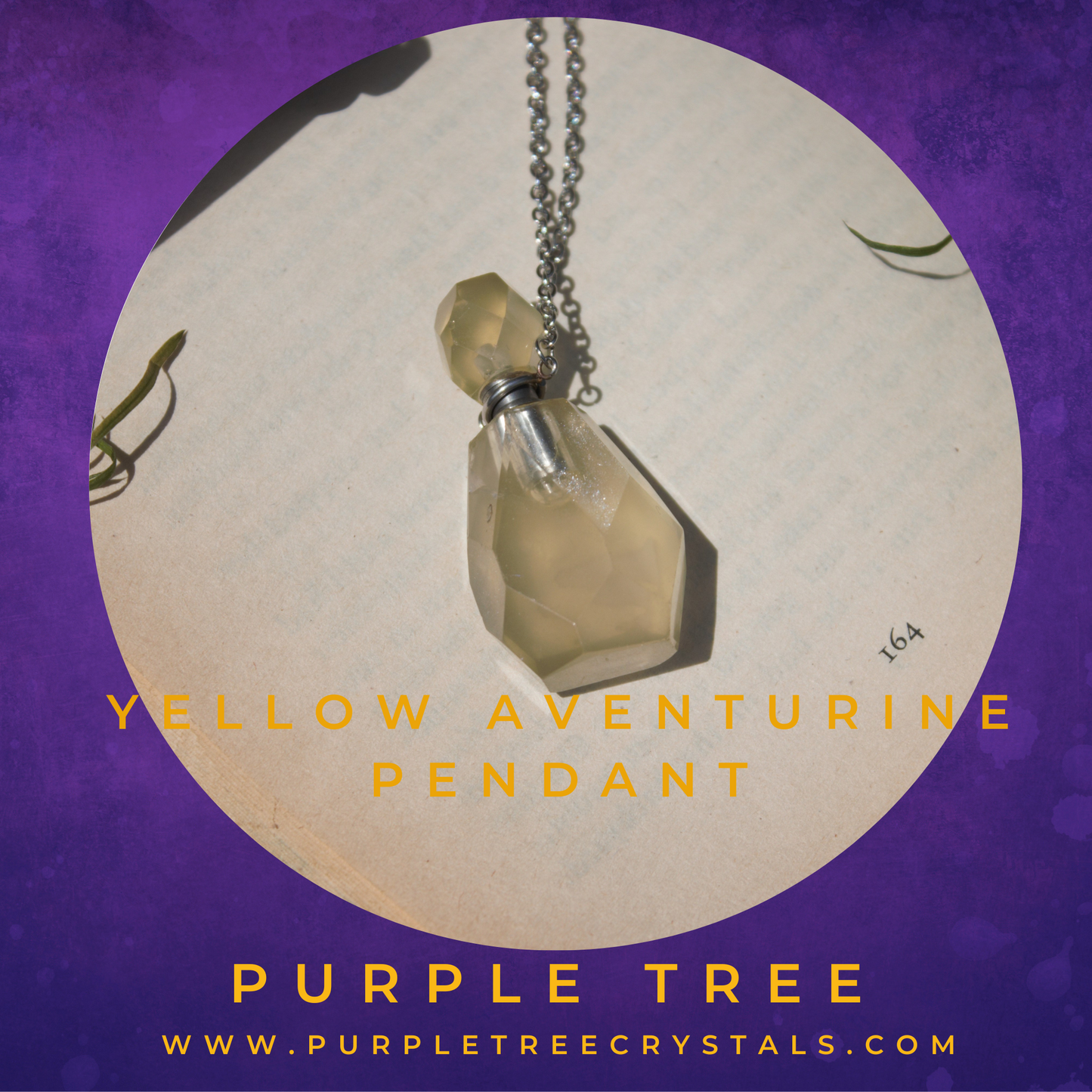 'Yellow Aventurine' Bottle Pendant