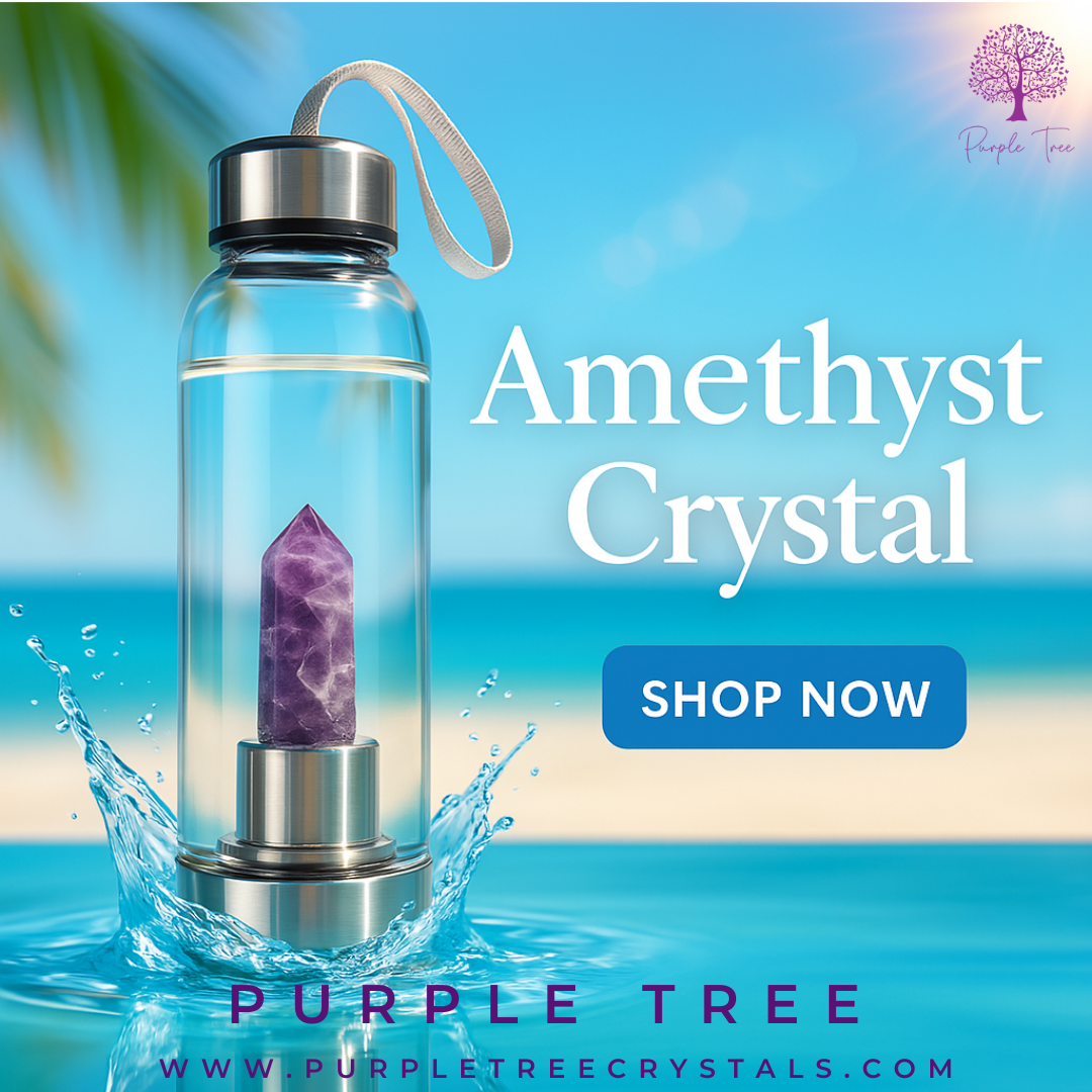 Amethyst Crystal Water Bottle