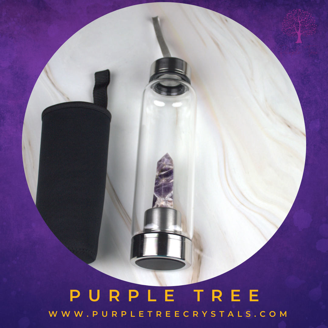 Amethyst Crystal Water Bottle