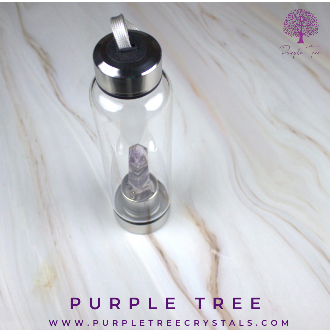 Amethyst Crystal Water Bottle