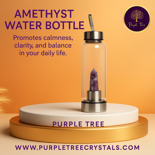 Amethyst Crystal Water Bottle