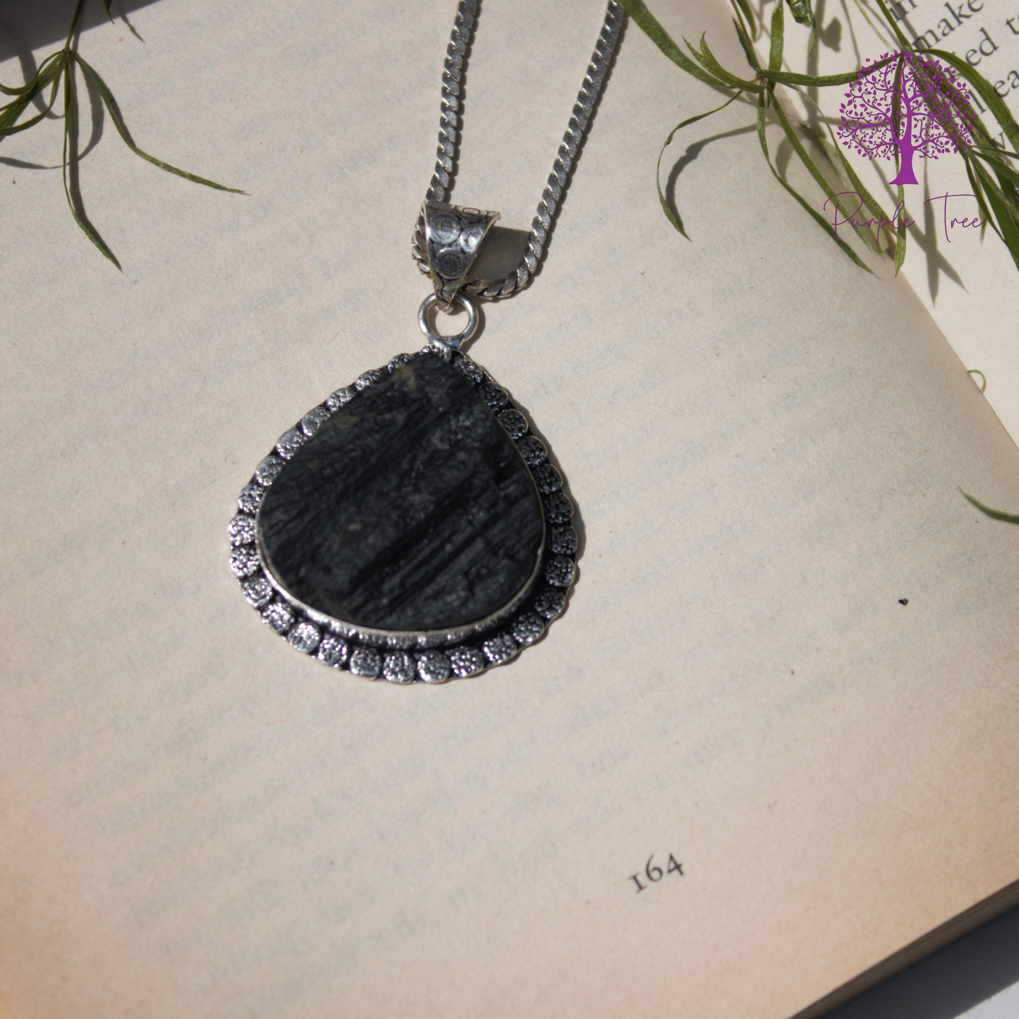 Black Tourmaline Pendant (Square)