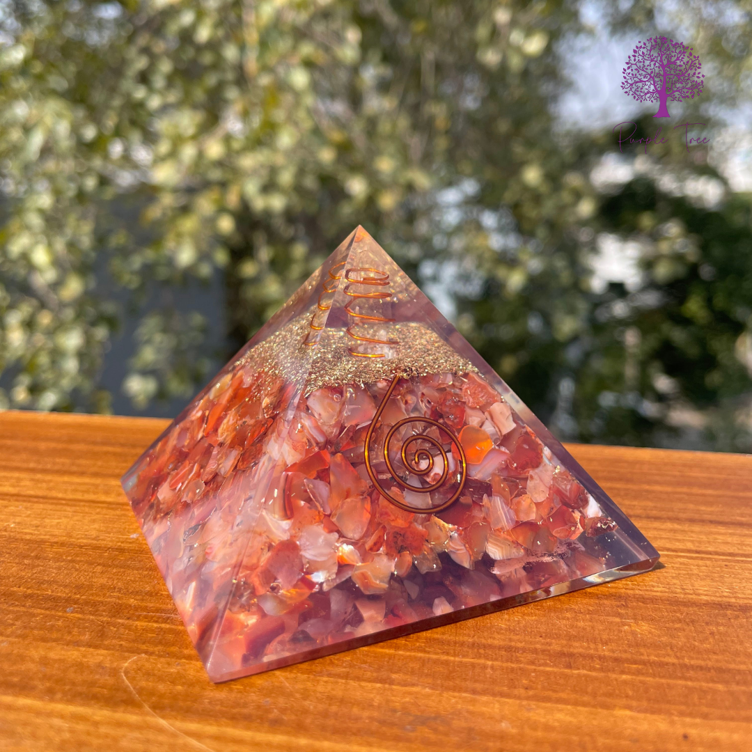Creativity Pyramid (Carnelian) – purpletreecrystals