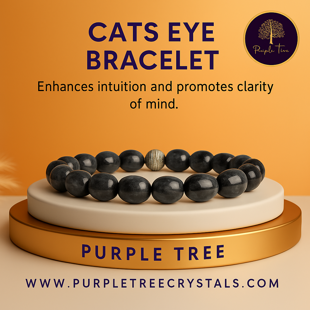 Grey Cat's Eye Tumble Bracelet