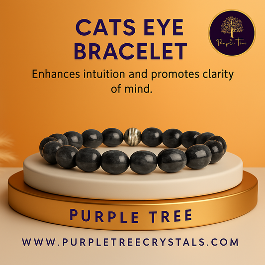 Grey Cat's Eye Tumble Bracelet