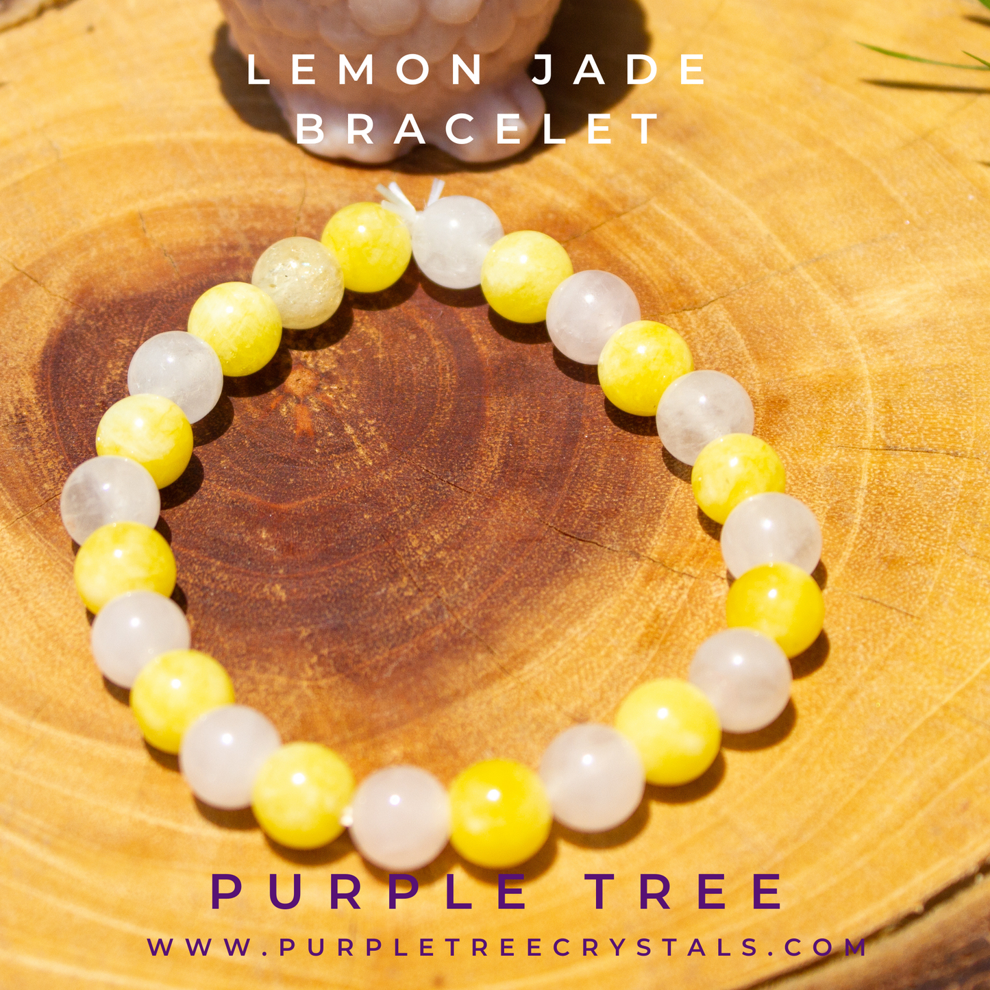 Lemon Jade & Rose Quartz Bracelet (8MM)