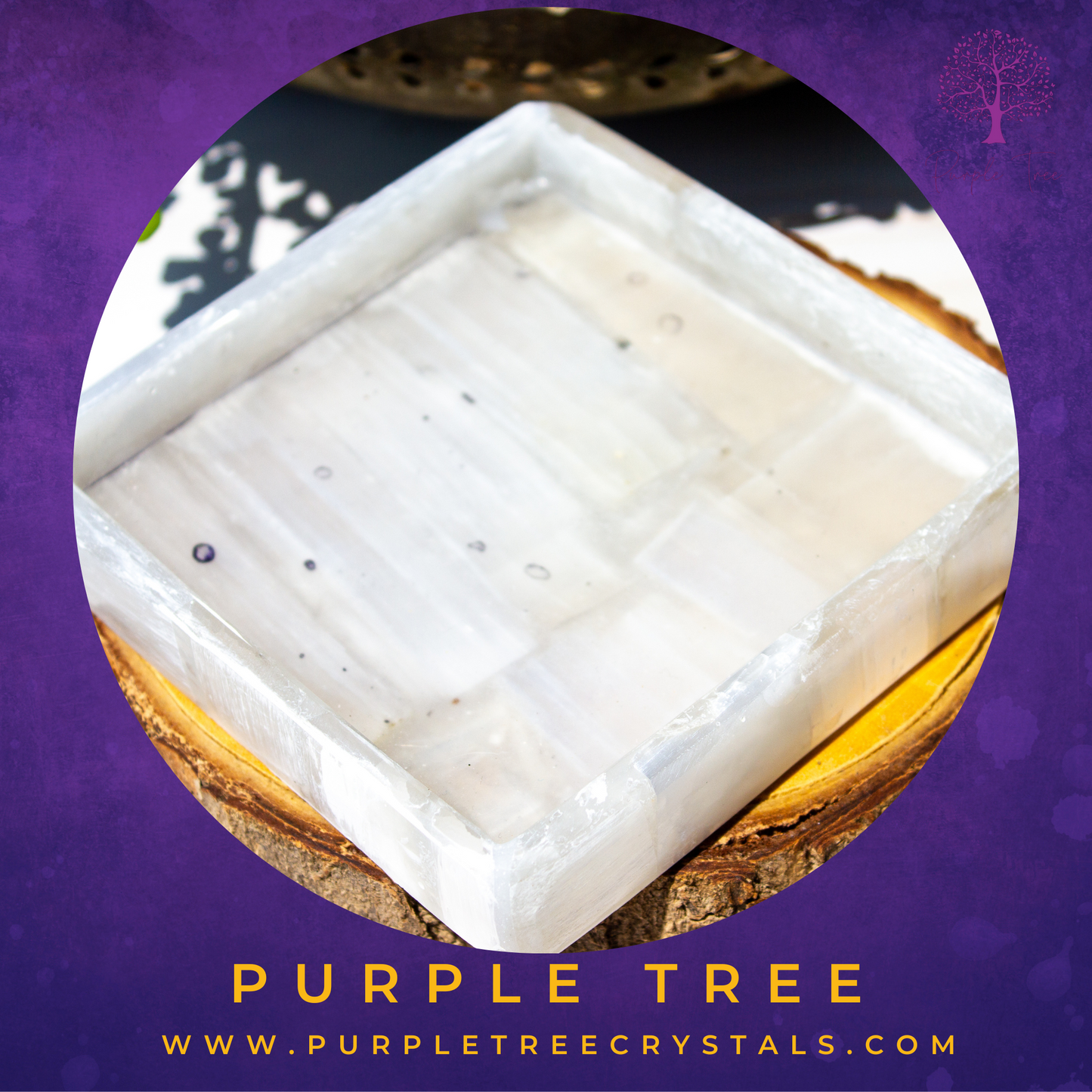 Selenite Plate for Charging and Cleansing Crystals