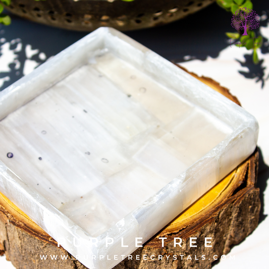 Selenite Plate for Charging and Cleansing Crystals