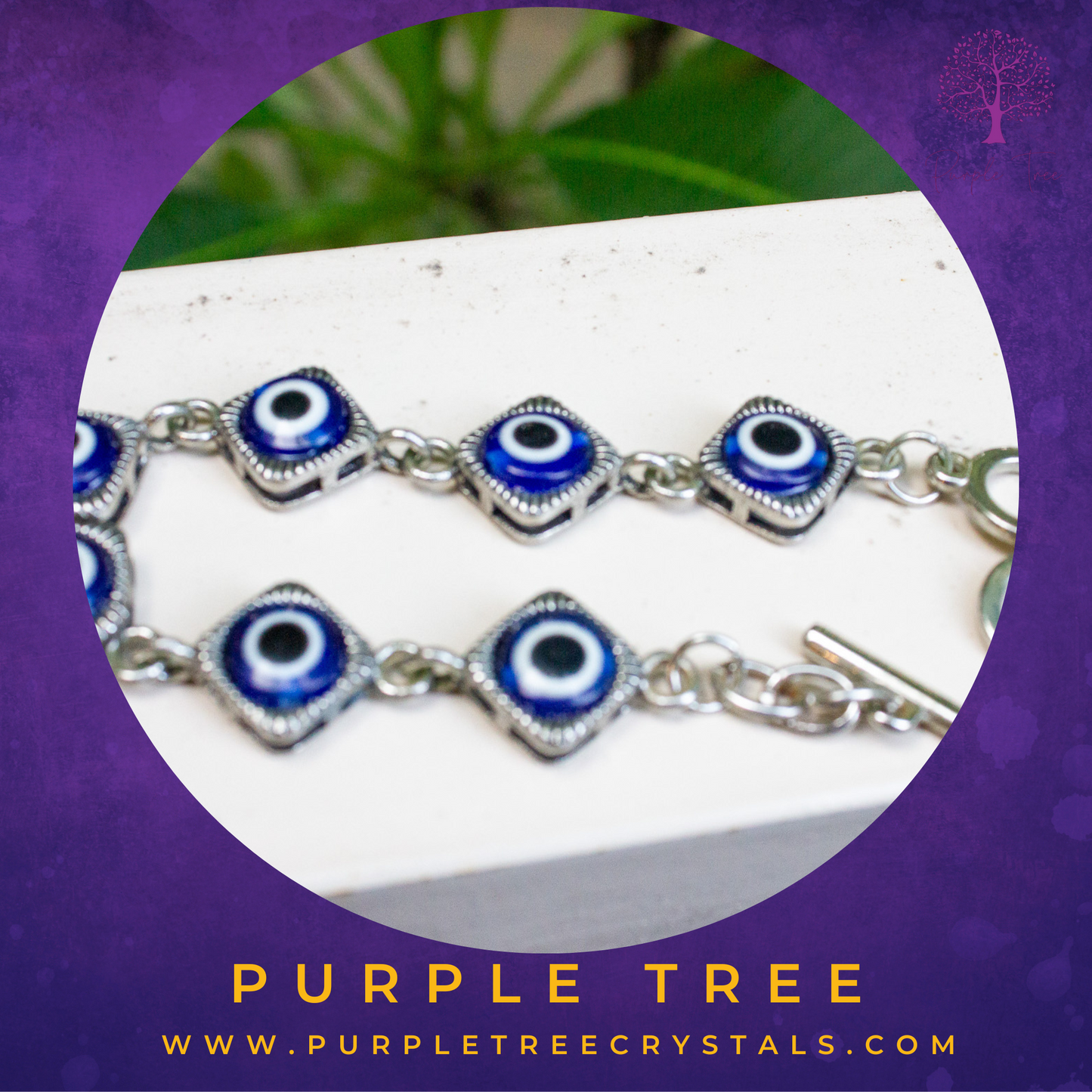 Evil Eye Square Bracelet