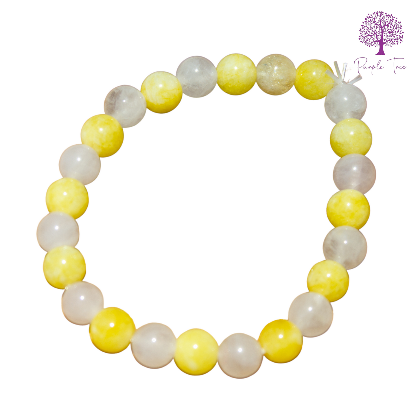 Lemon Jade & Rose Quartz Bracelet (8MM)