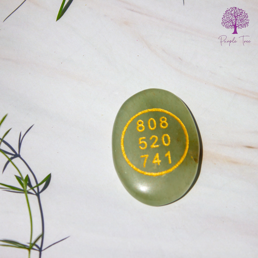 Green Aventurine Money Number Palm Stone