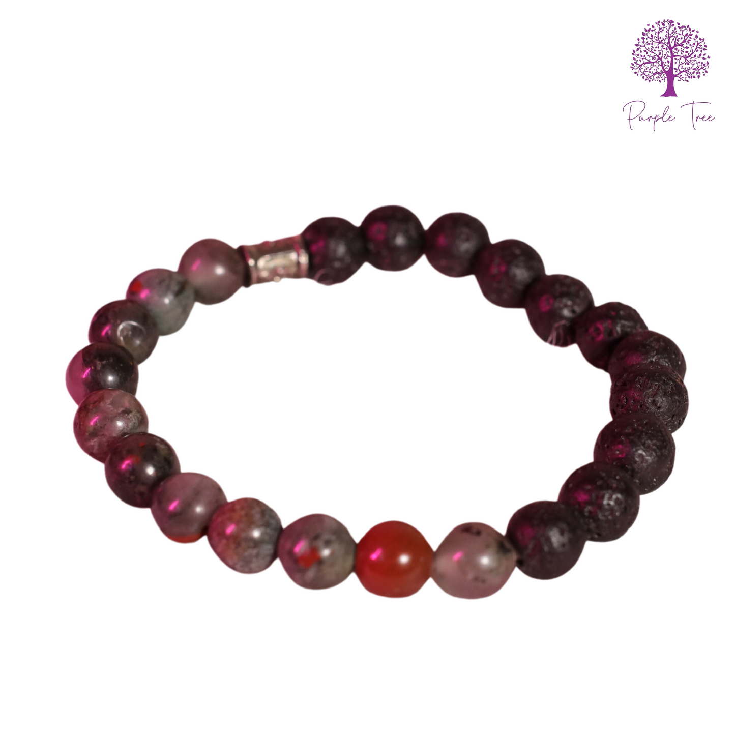 Immunity Bracelet: Lava Beads & Bloodstone (8MM)