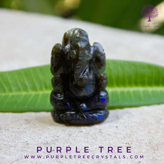 Labradorite Ganesha Idol (1.5 inches)