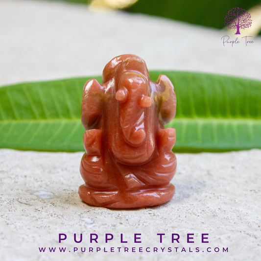 Sunstone Ganesha Idol (1.5 inches)