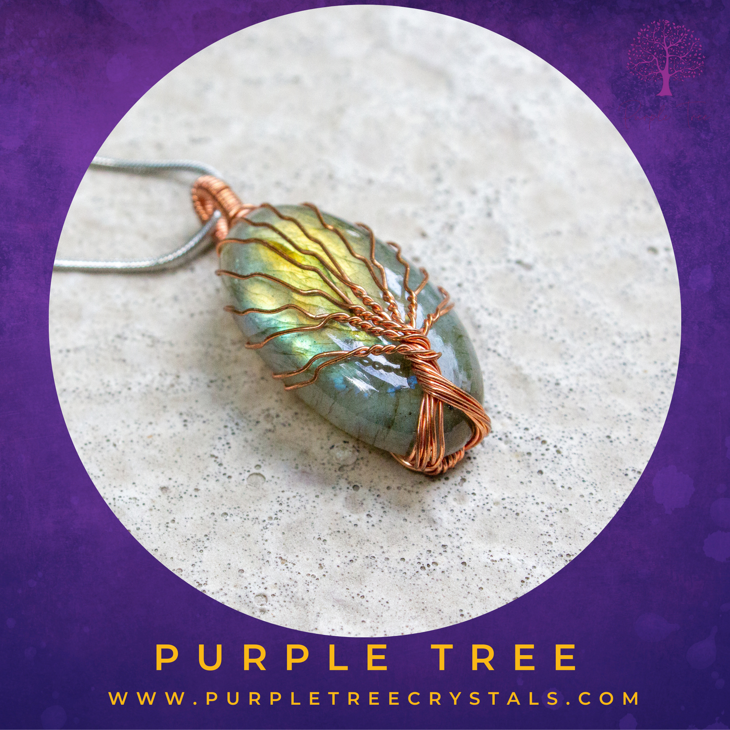 Labrodorite Wired Pendant