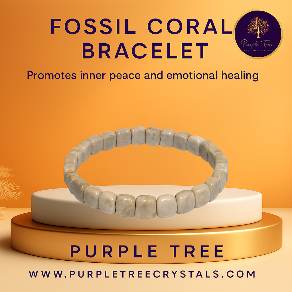Fossil Coral Faceted Bracelet (Premium)