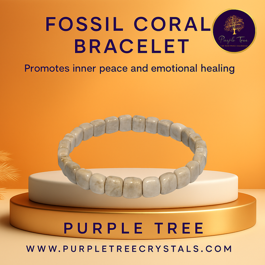 Fossil Coral Faceted Bracelet (Premium)