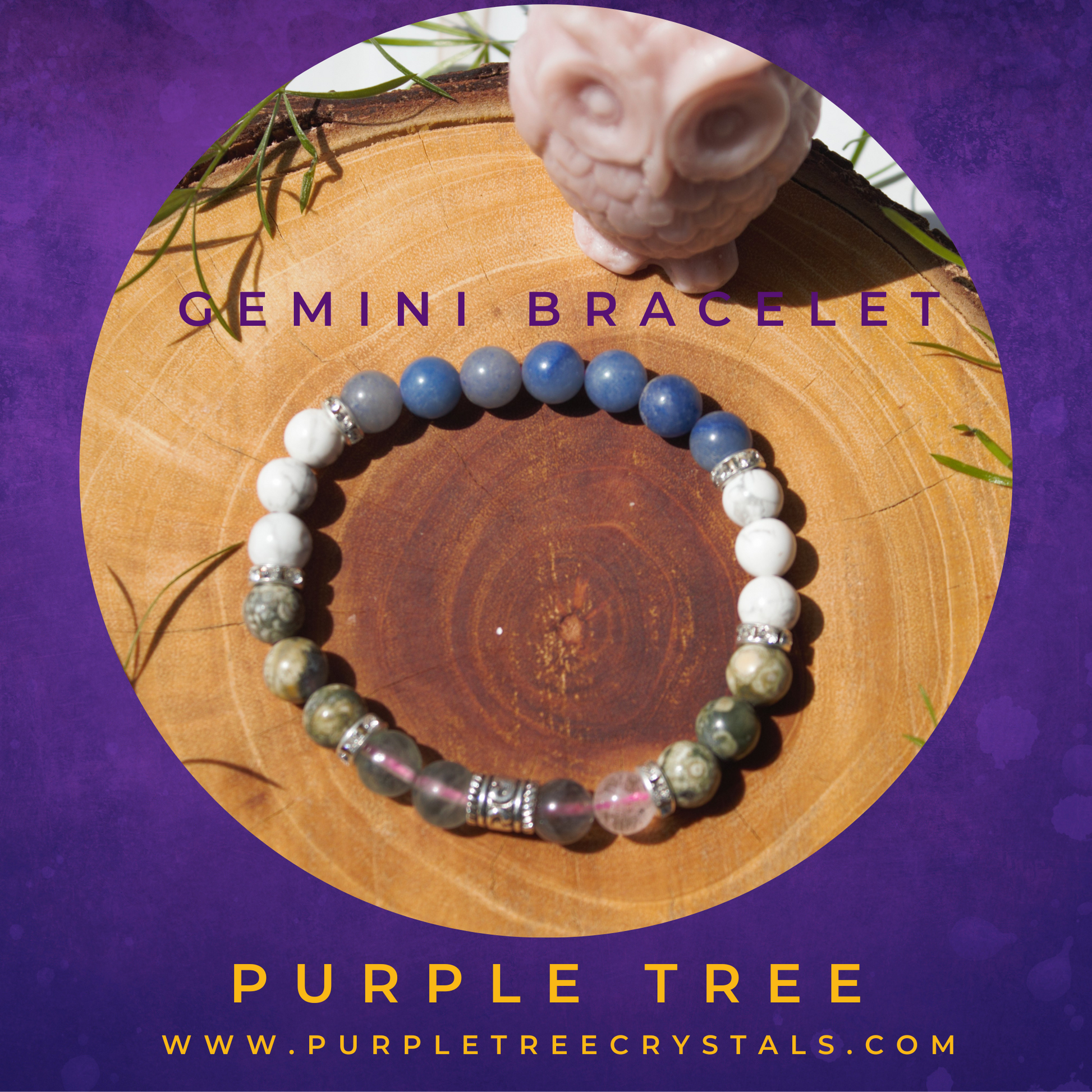 Gemini stone store bracelet