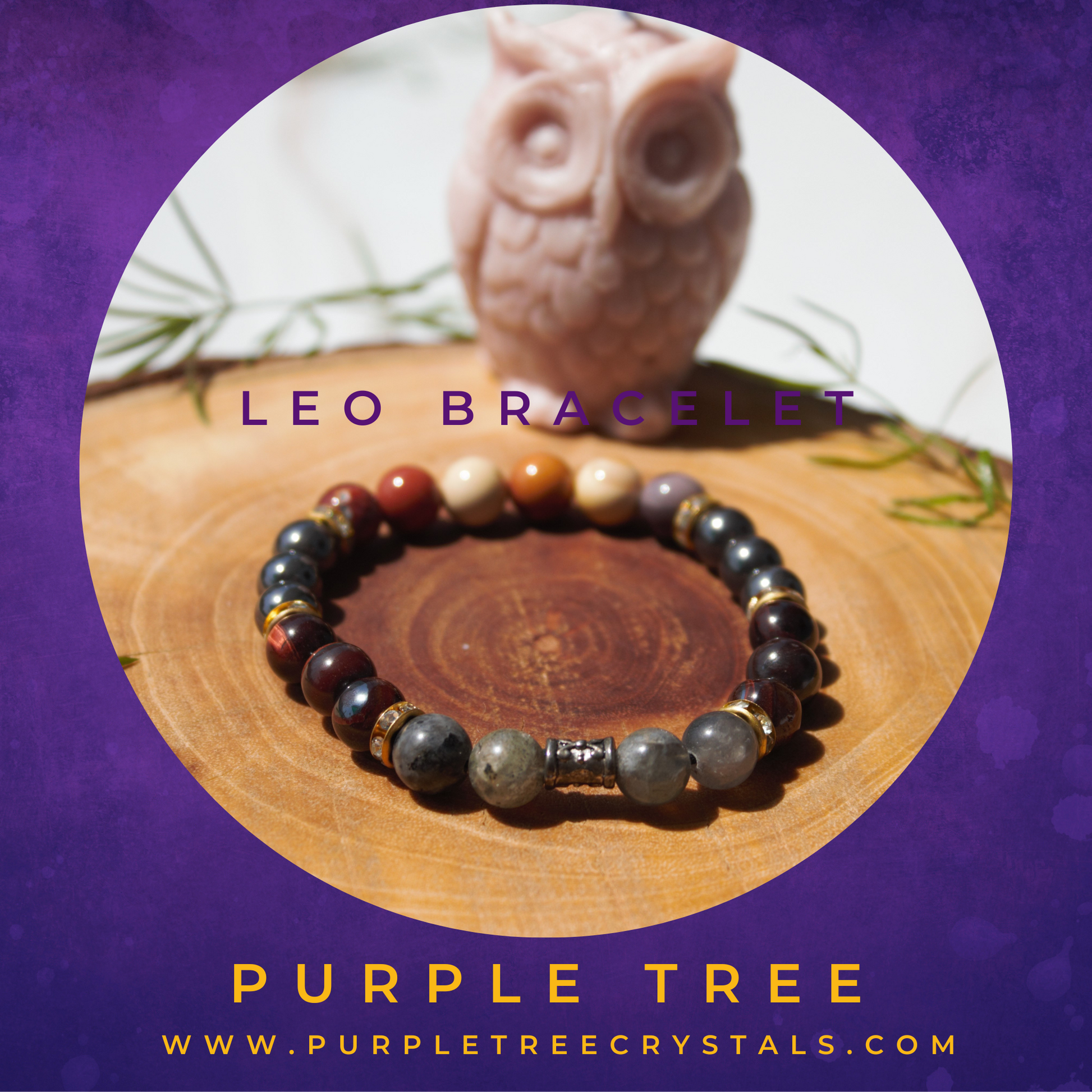 Leo crystal bracelet deals
