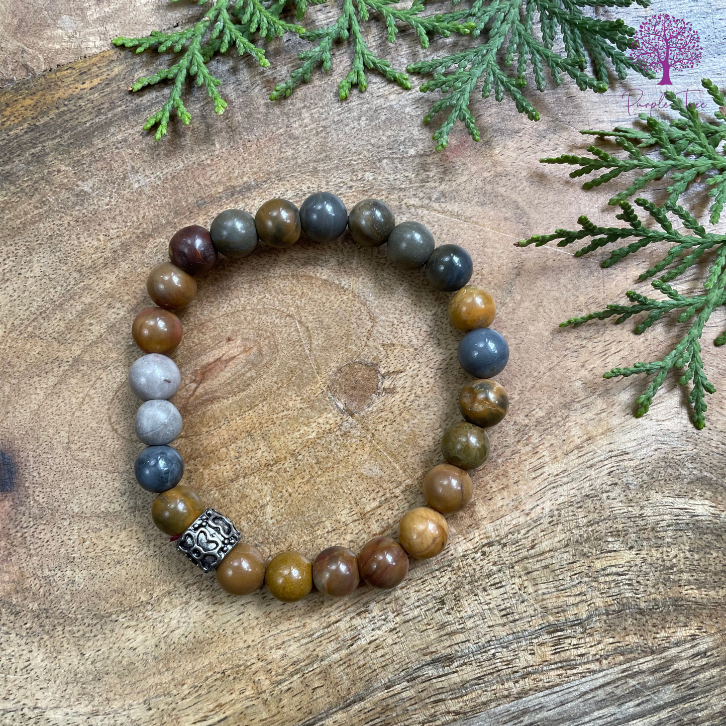 Petrified Wood Bracelet (8MM)