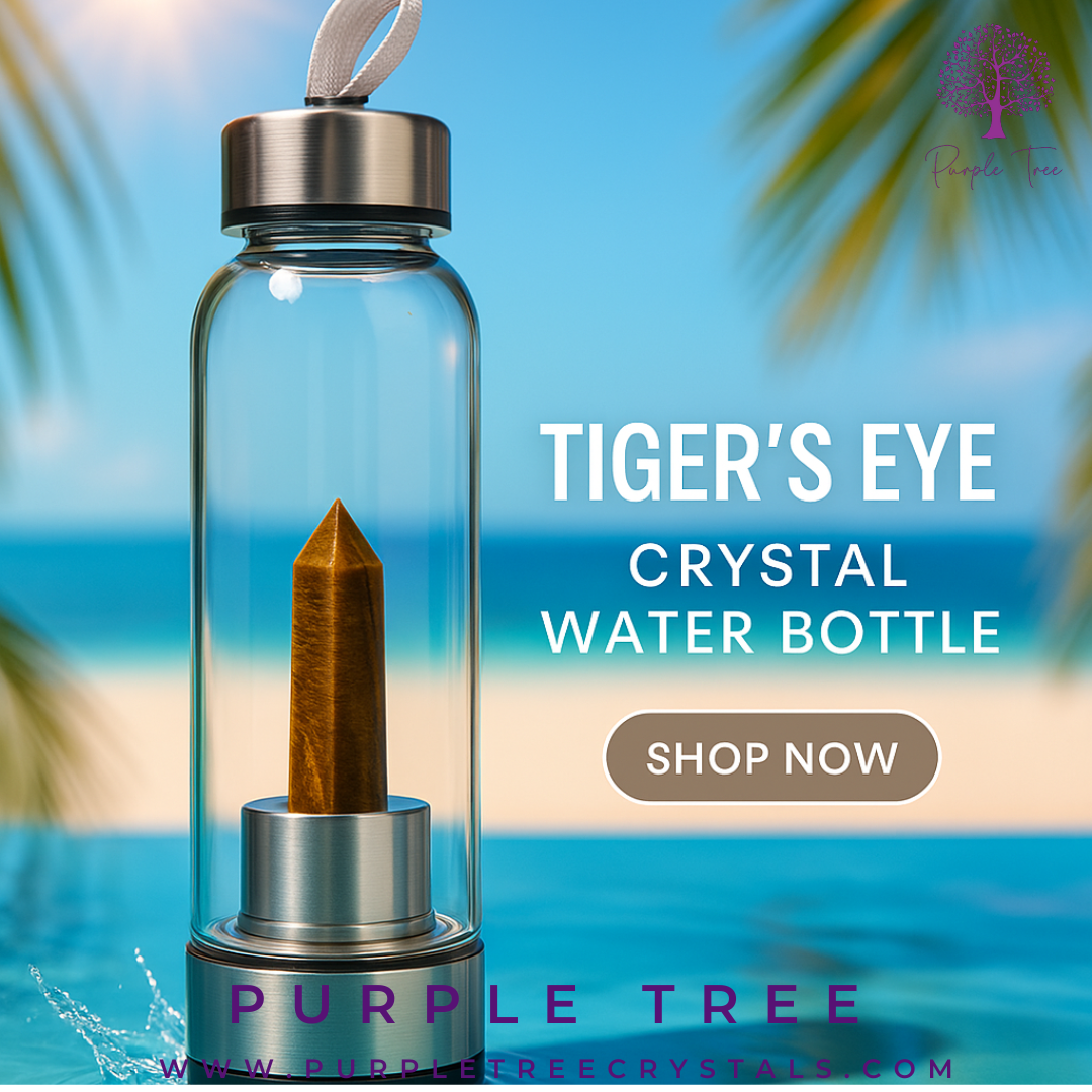 Tiger Eye Crystal Water Bottle