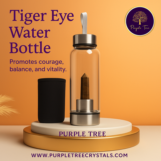 Tiger Eye Crystal Water Bottle