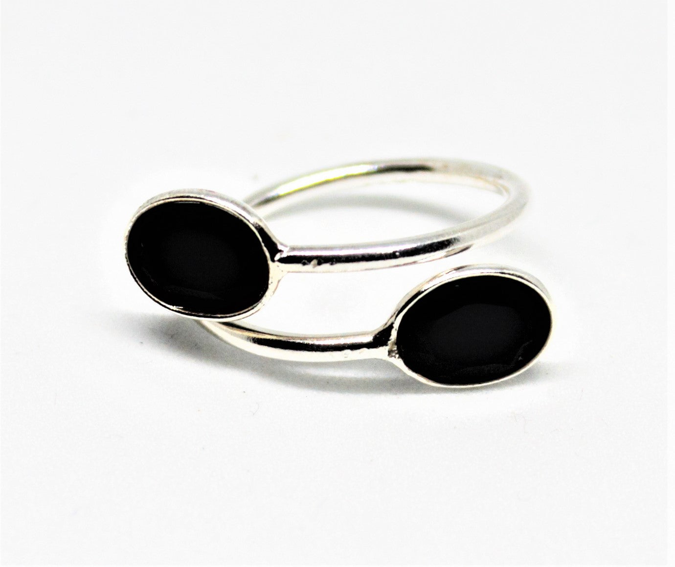 Black Turmoline Silver Ring