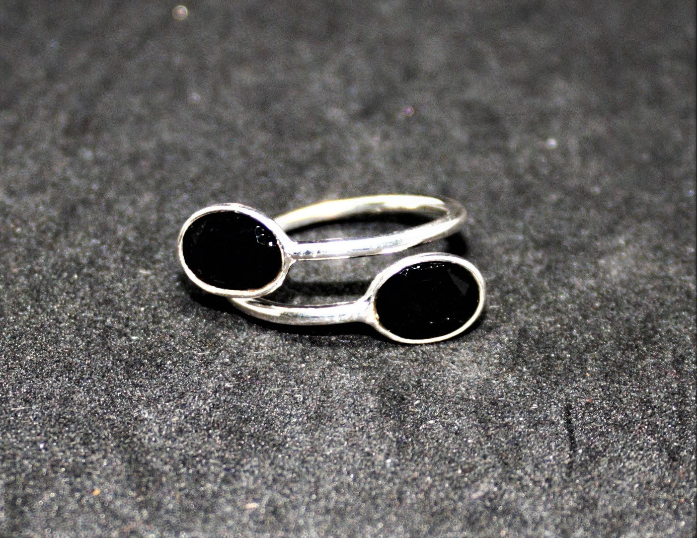 Black Turmoline Silver Ring